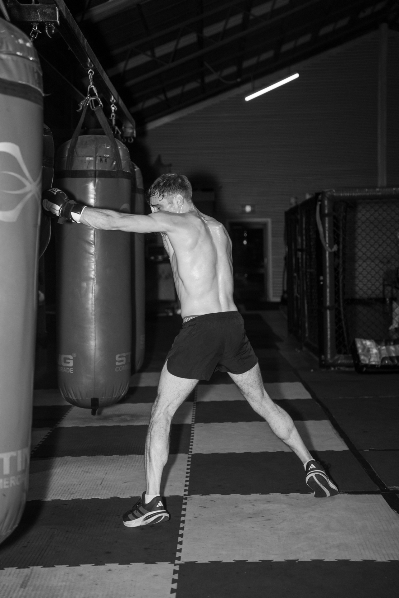 Boxing training session
